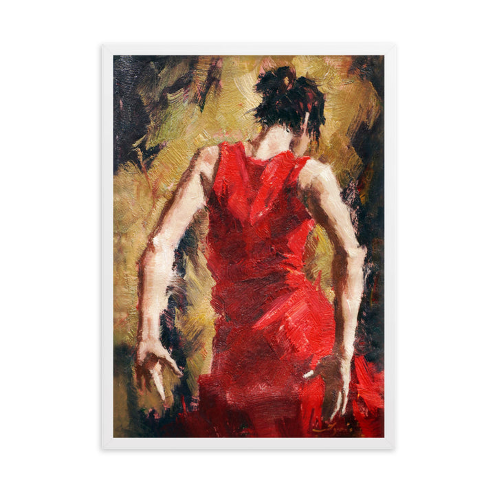 Poster - Tango Woman in Red Dress Kuratoren von artlia Weiß / 50×70 cm artlia