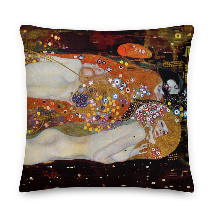 Premium-Kissen - Gustav Klimt, Wasserschlangen II 56x56 cm (22″×22″) artlia