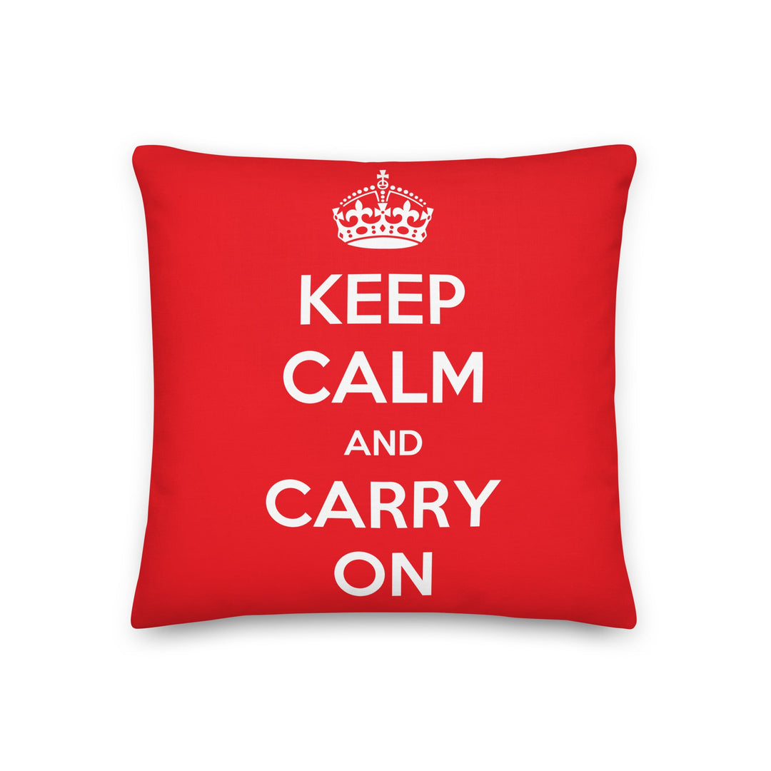 Premium-Kissen Keep Calm and Carry on 46x46 cm (18″×18″) artlia
