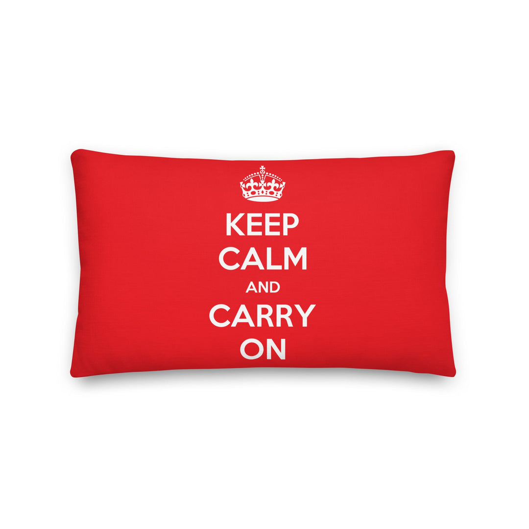 Premium-Kissen Keep Calm and Carry on 50x30 cm (20″×12″) artlia