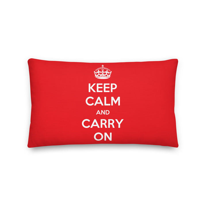 Premium-Kissen Keep Calm and Carry on 50x30 cm (20″×12″) artlia