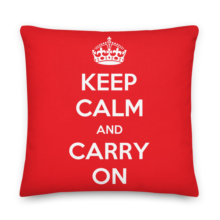 Premium-Kissen Keep Calm and Carry on 56x56 cm (22″×22″) artlia
