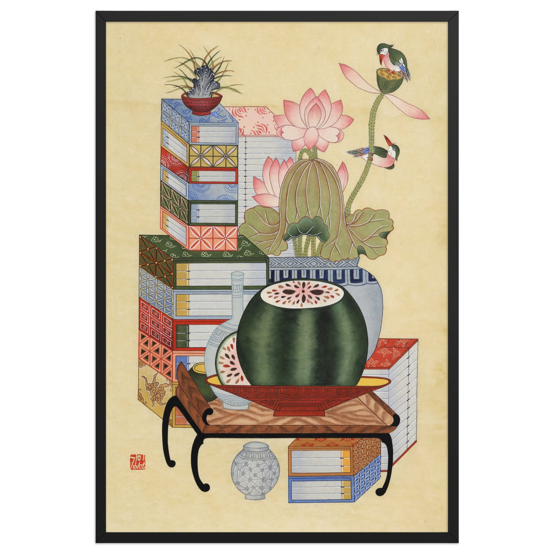 sehnsucht-nach-wissen-koreanisches-gerahmte-poster-framed-misun-kim-artlia-online-art-galeria_2