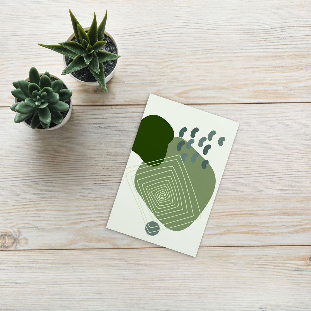 Postcard - Spiral Green