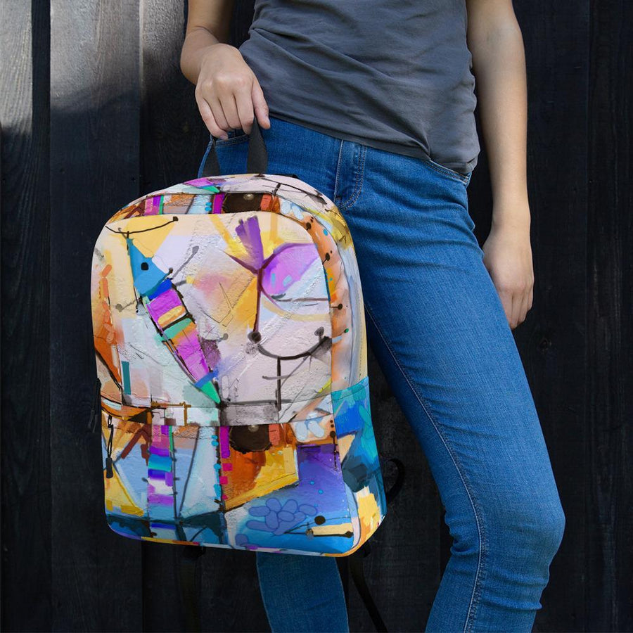 Rucksack mit Vordertasche | Bunte Fantasie | artlia – ARTLIA