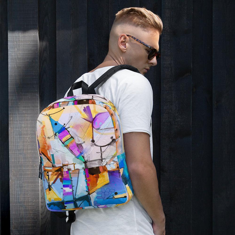 Rucksack mit Vordertasche | Bunte Fantasie | artlia – ARTLIA