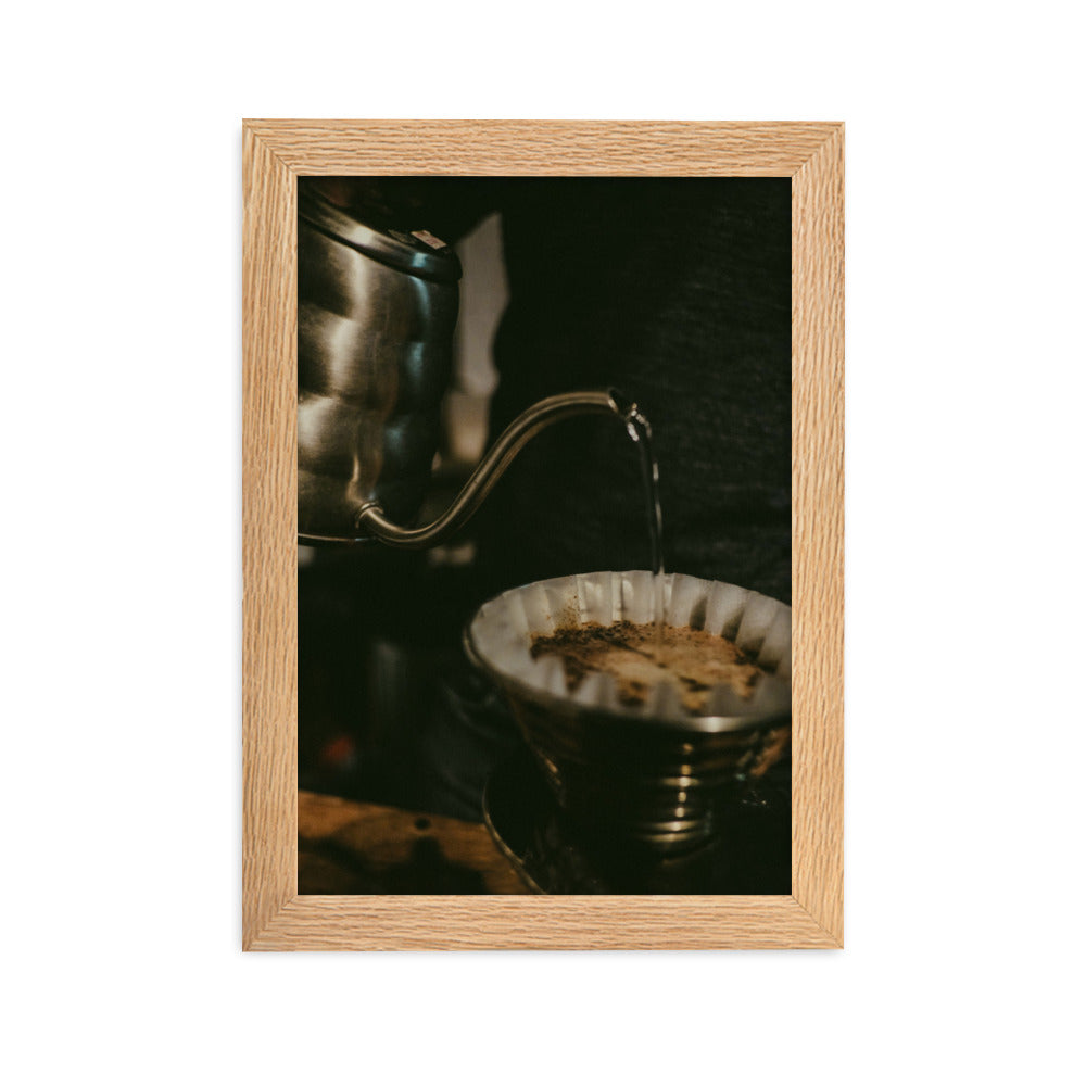 cozy Café - Poster im Rahmen Kuratoren von artlia Oak / 21×30 cm artlia