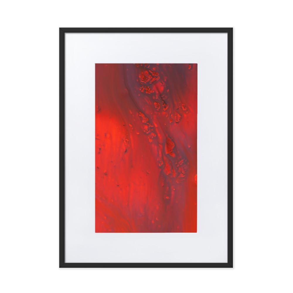 Fractal Abstract 07 - Poster im Rahmen mit Passepartout Alexandru Antoci Schwarz / 50×70 cm artlia