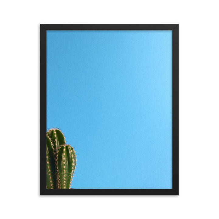 kleiner Kaktus - Poster im Rahmen Kuratoren von artlia schwarz / 41x51 cm artlia