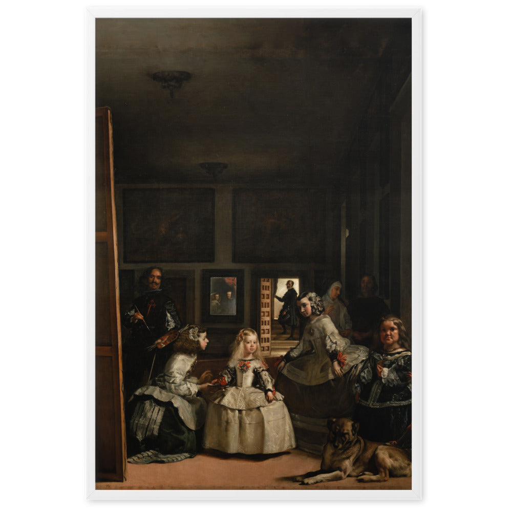 Las Meninas, Diego Velázquez - Poster im Rahmen Diego Velázquez Weiß / 61×91 cm artlia