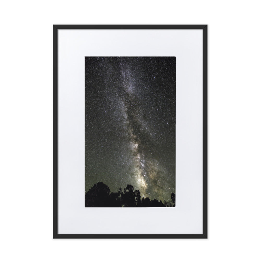 Poster mit Passepartout - Sternenhimmel Starry sky Kuratoren von artlia Schwarz / 50×70 cm artlia