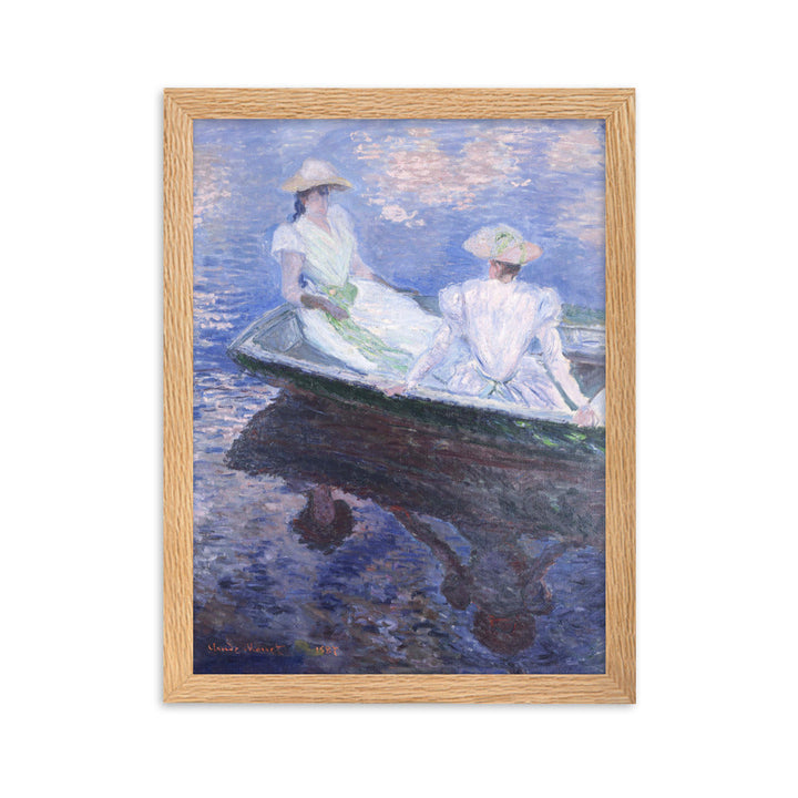 Poster mit Rahmen - Claude Monet, On the Boat Claude Monet Oak / 30×40 cm artlia