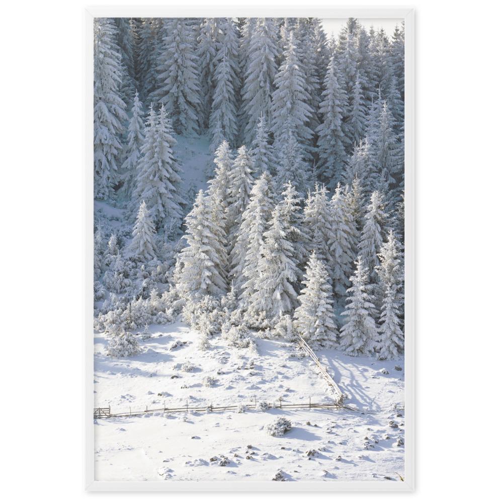 Snow Landscape 3 - Poster im Rahmen artlia Weiß / 61×91 cm artlia