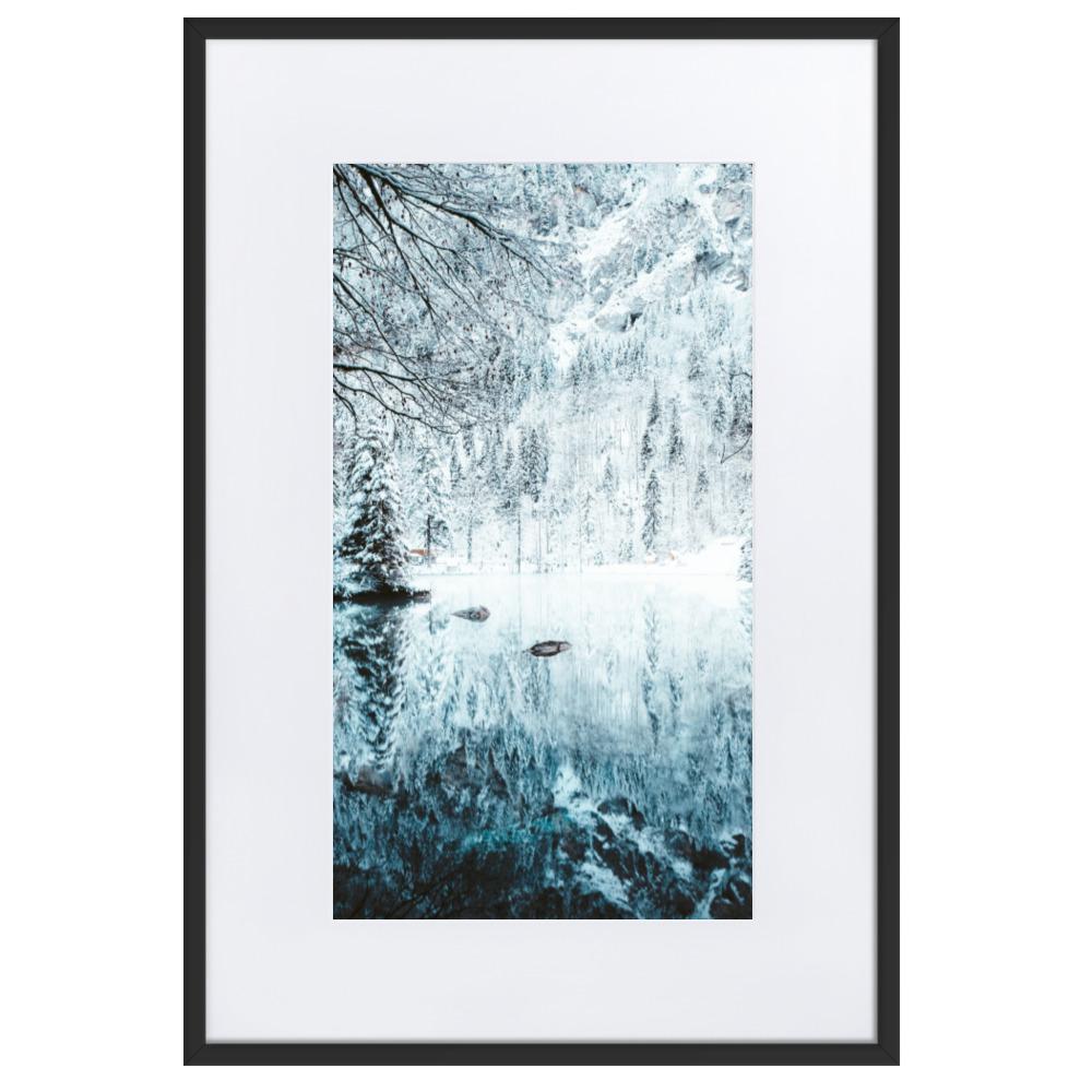 Poster with passepartout | Snow Landscape 4 | artlia – ARTLIA