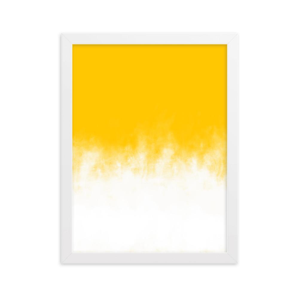 Yellow Gradient - Poster im Rahmen artlia Weiß / 30×40 cm artlia