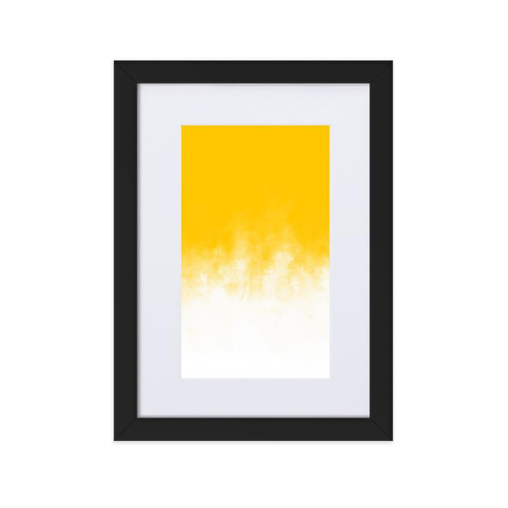 Yellow Gradient - Poster im Rahmen mit Passepartout artlia Schwarz / 21×30 cm artlia